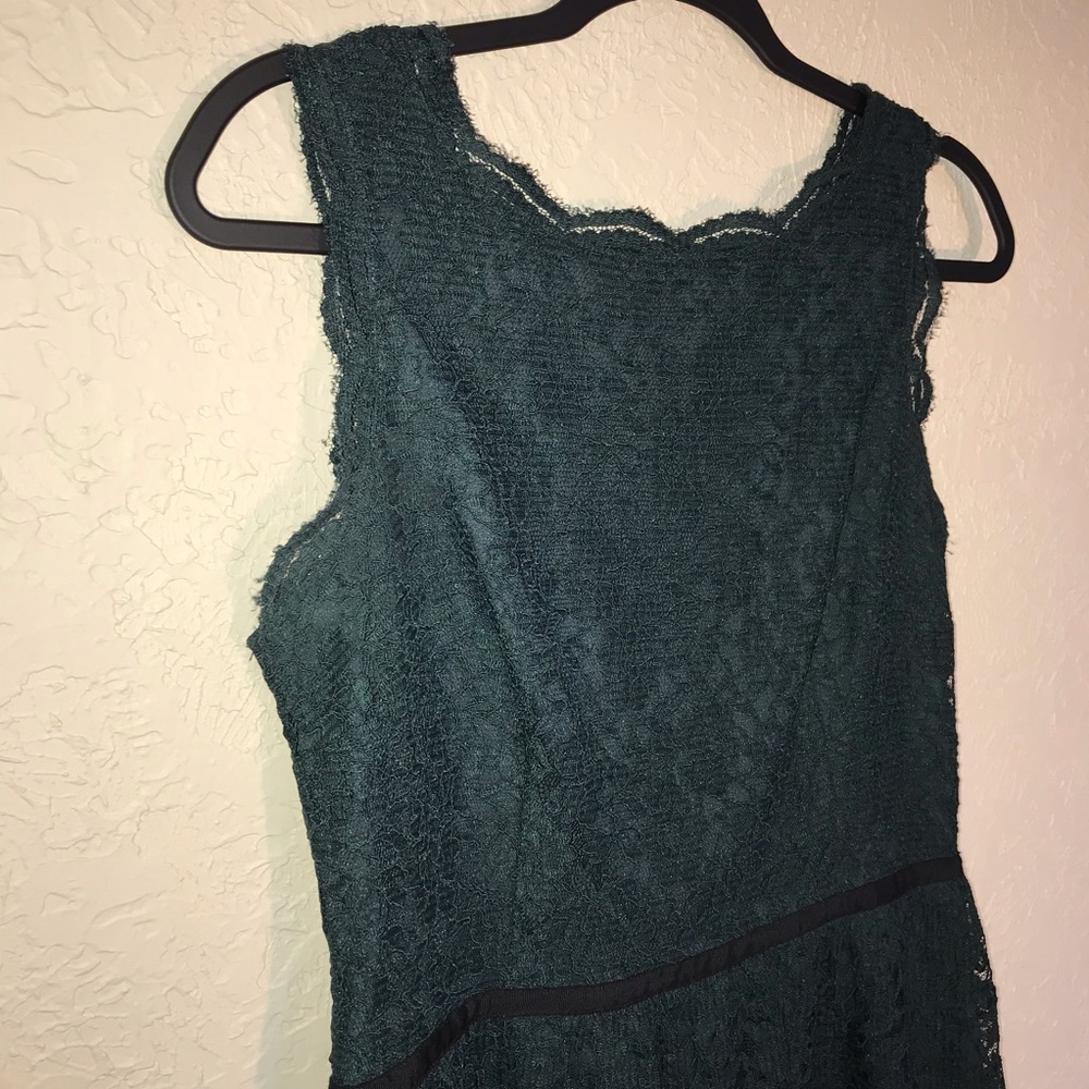 Ann Taylor Loft Dark Green Lace Dress - Picture 4 of 9